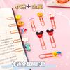 Cute Rose Gold Metal Paper Clips Creative Office Stationery Bookmark Clips
