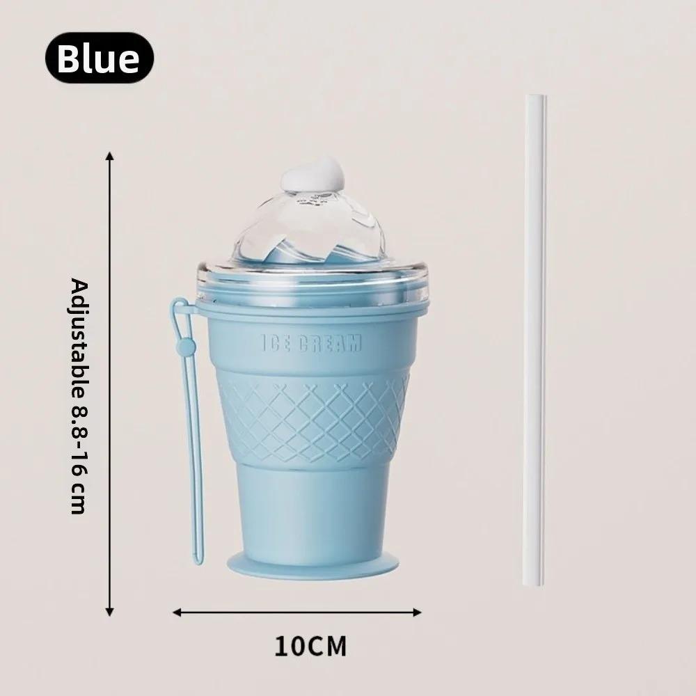 2-in-1 Silicone Folding Ice Hockey Cup Ice Making Drinking Cup 2-in-1 Multifunctional Portable Water Cup for Summer Outings