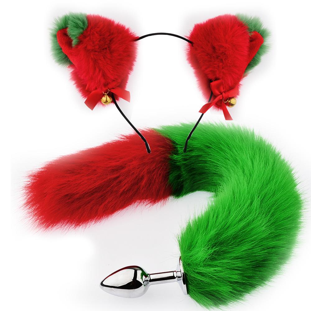 Fox Anal Plug Fox Tail Bow Butt Plug Cute Bow-Knot Soft Cat Ears Headbands Erotic Cosplay Accessories Nipple Clamps SM Sex Toys