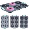 Reusable Baking Tray 6 Hole Muffin Cake Mould New Silicone Donut Mold  Ice Cube Making