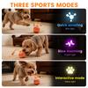 Interactive Dog Toy 3 Modes Automatic Rolling Moving Dog Toy with Rope Multi-role Rechargeable Squeaky Dog Ball Toy Pet Supplies