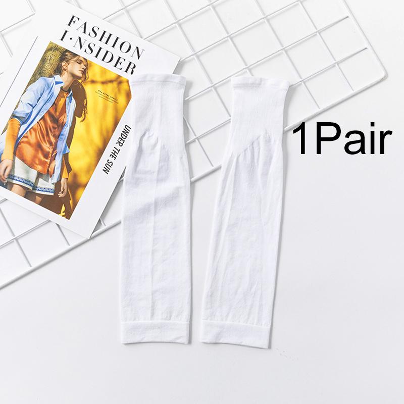 

1 пара защитных чехлов для ног с защитой от УФ-излучения, впитывающих пот, солнцезащитных, летних, охлаждающих, для бега, мягких, дышащих, быстросохнущих белый