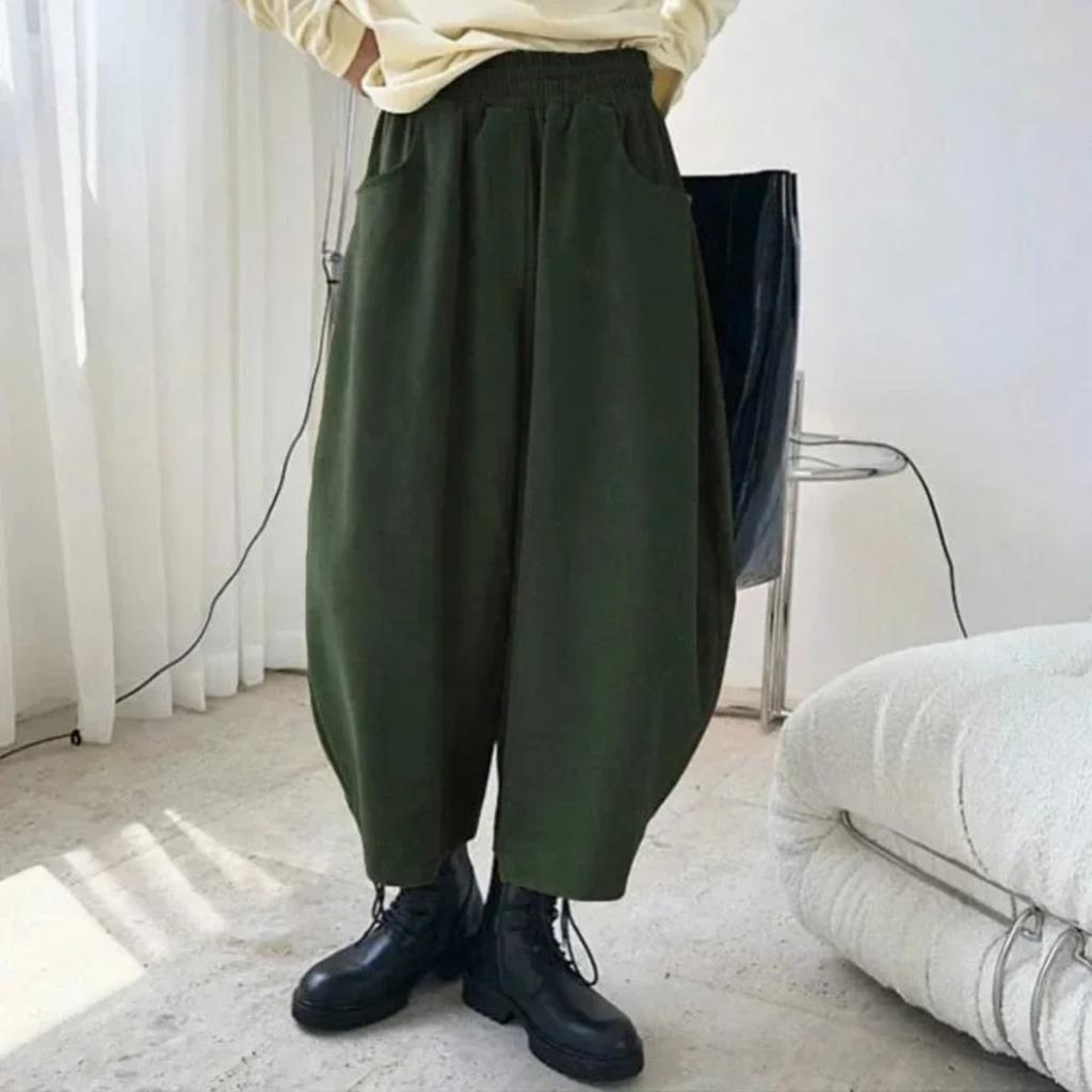 Herbst Freizeit Haremshose Damen Baumwolle High Waist Hose Retro Locker Pumphose Damen Übergröße Hose Baggy Jogginghose 5XL