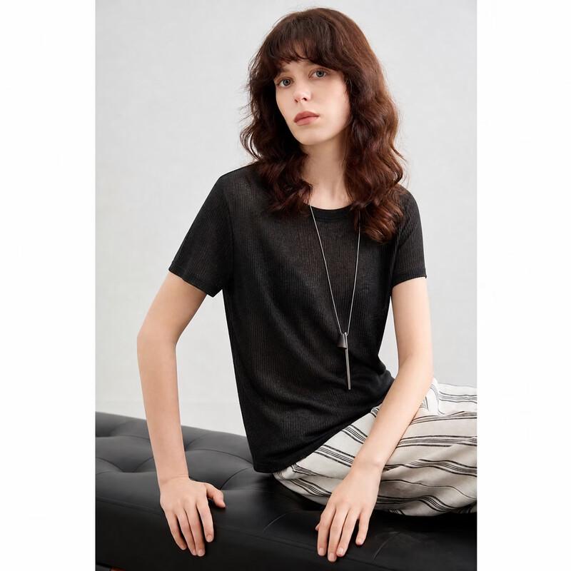 Demana Women s Breathable Linen Blend Short Sleeve T-Shirt M