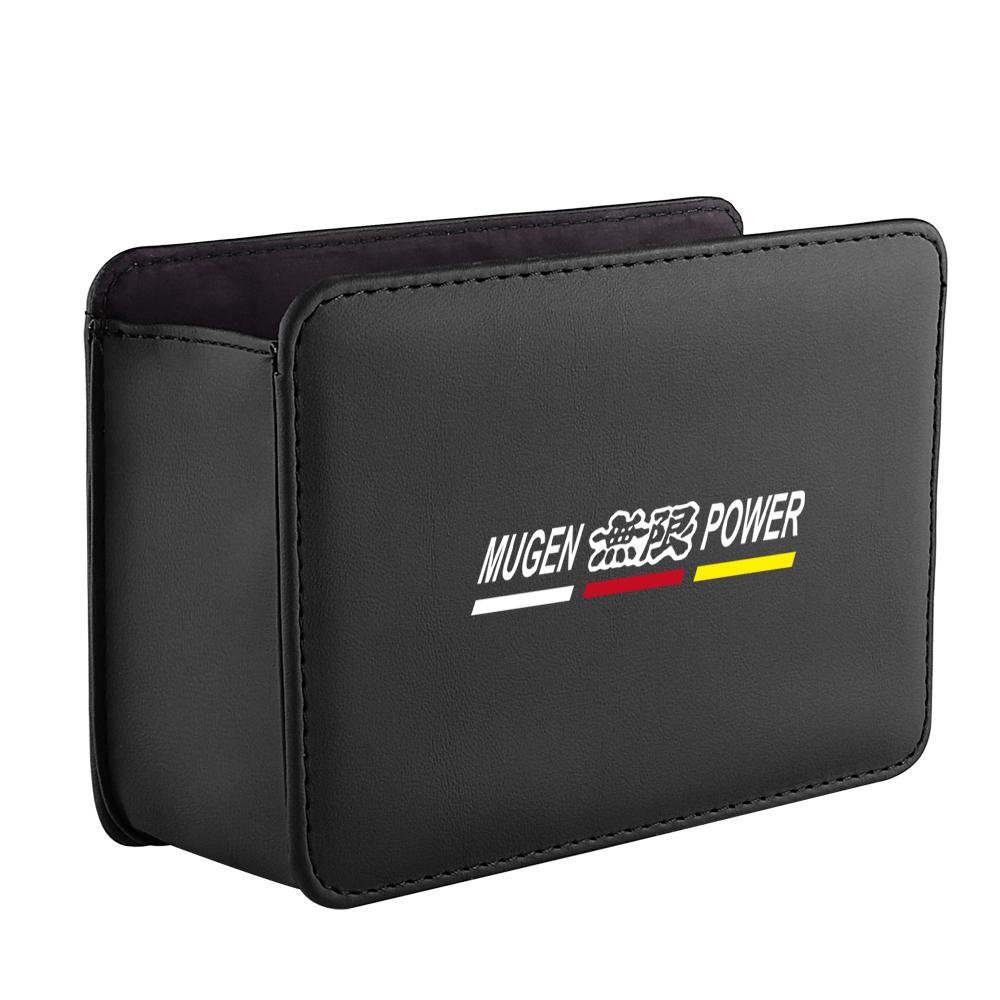 Leather Car Badge Door Storage Box Under Seat Back Trash Bag Interior For Honda Civic Accord Fit City Jazz CR-Z Element Insight