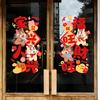 Chinese New Year Decoration Zodiac Horse Window Clings Glueless Pet Wall Stickers For Windows Glass For New Year Winter Party
