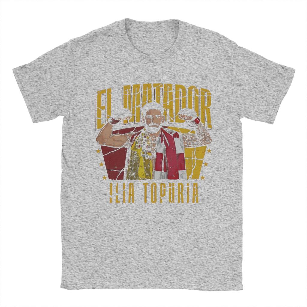 Ilia Topuria El Matador T-Shirt for Men Boxer Jiu Jitsu Combat Funny Cotton Tees Crew Neck Short Sleeve T Shirt Gift Clothing