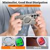 Oatsbasf Frameless Phone Case for Samsung Galaxy S25 Ultra Magnetic Wireless Charging Phone Back Cover Shockproof Bumper W/ Ring