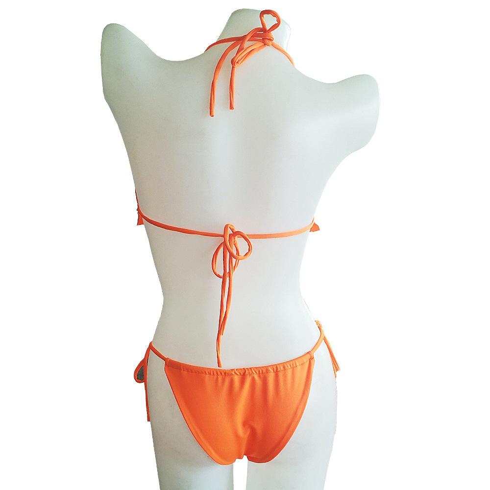 2025 Europejski i Amerykański Bikini z Falbankami i Wycięciami - Seksowny Strój Kąpielowy z Designem Handlu Zagranicznego