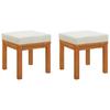 3 Piece Garden Dining Set with Cushions Solid Acacia Wood