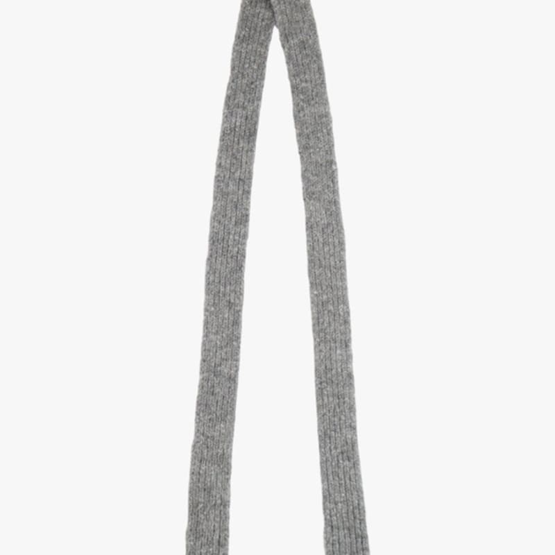 PINK PINEAPPLE FLUFFY KNIT MUFFLER_GREY