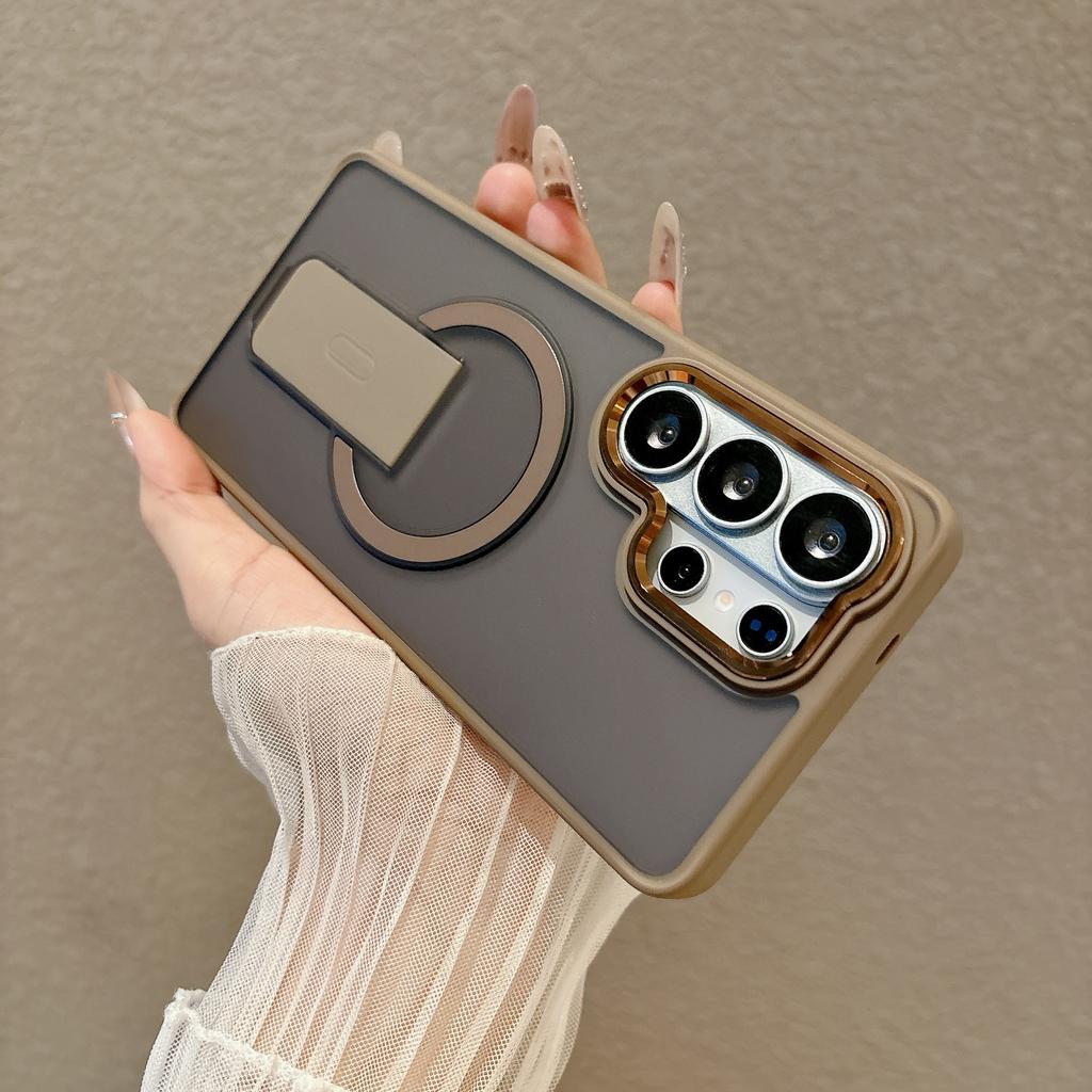 Samsung S26ultra sound bracket matte magnetic mobile phone case s25plus anti-drop simple protective case
