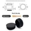 Black Round Plastic End Cap for Chair and Table Legs, Stainless Steel Plug, Tube Stopper