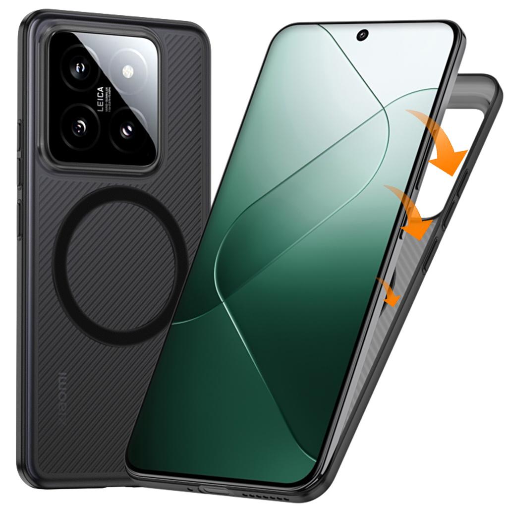 

For Xiaomi 14 Pro Magnetic Phone Case Hard PP Minimalist Cover Black