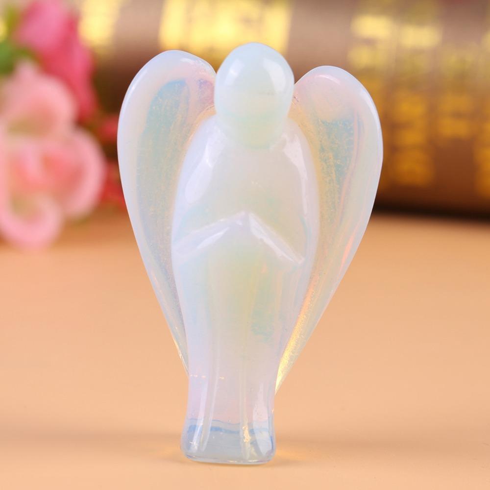 Angel Opalite Crystal Angel Crystal Crystal Guardian Angel Opal Angel Figurine Office Desk Decor
