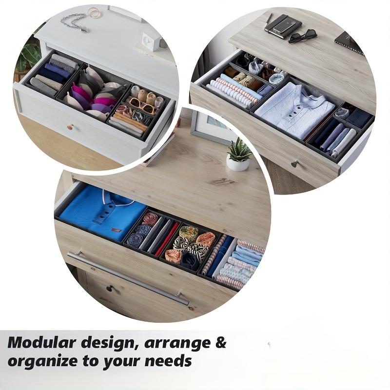 6-Piece Dreamy Drawer Organizers! Multi-Compartment Magic Bins -Tidy Kids' Clothes&Nursery Chaos.Space-Saving, Durable&Stylish.
