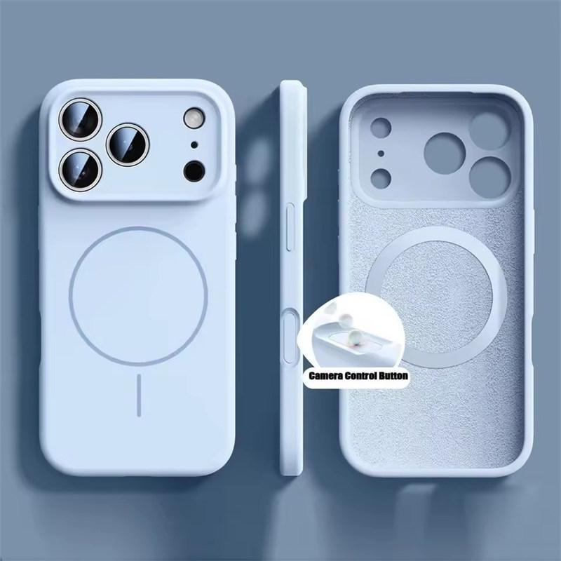 For iPhone 17 ProMax Liquid Skin Feel Magsafe Case For 13 14 15 16 Pro Max Plus 17Pro Air Magnetic Charging Comfort Touch Cover