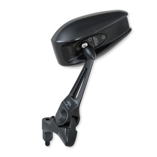 

TANAX NAPOLEON NA-014 Shark Mirror 7 Black Motorcycle Mirror with 10mm normal thread/reverse thread bolt Common for left and right Anti-glare mirror (
