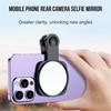 3 In 1 Universal Smartphone Camera Lens Selfie Mirror Clip Kit for IPhone 15 Phone HD Reflective Mirror Holder with Storage Bag