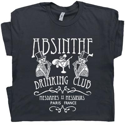 Absinthe Bar T Shirt Paris France Cool Drinking Vintage Beer Alcohol Mens Womens Unisex T-Shirt