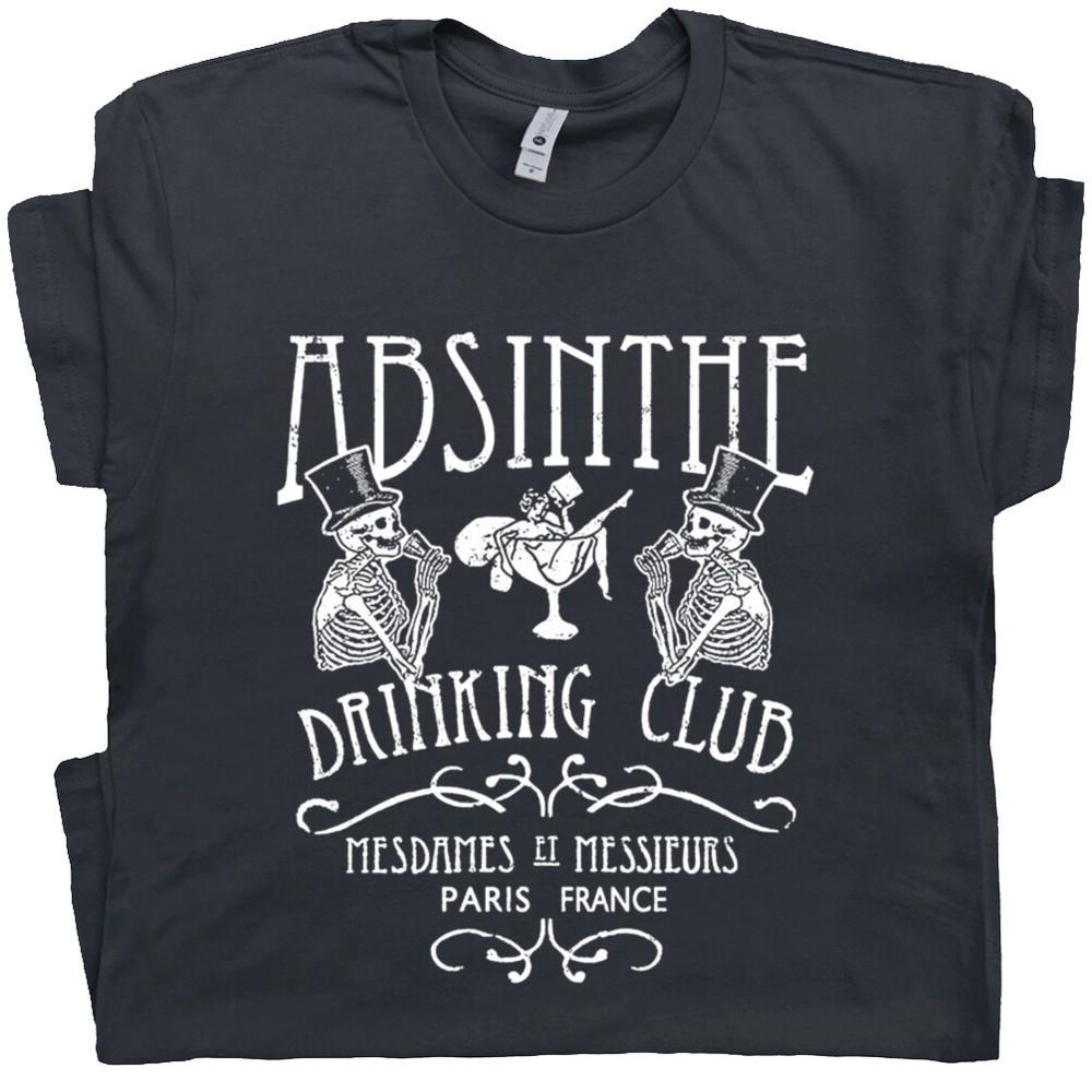 

Absinthe Bar T Shirt Paris France Cool Drinking Vintage Beer Alcohol Mens Womens XL