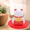 Feng Shui   Cat Solar Powered Waving Maneki Neko Decoration   Cat Statue for Home Shop Car Interior
