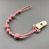 Clip per Ciuccio in Silicone Rilassante per Bambini Cordino Morbido Flessibile per Ciuccio con Clip Anti-perdita Dentizione per Passeggino Giocattolo da Masticare per Neonato