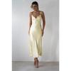 A New Style of Dress with Strappy Satin Finish, A Fashionable Backless Strappy Cinched-waist Dress