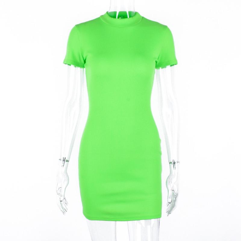 Short Sleeve T Shirt Bodycon Mini Dress 