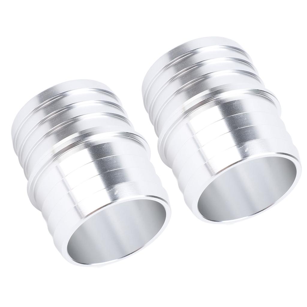 1 Pair 1 1 2 to 1 1 2in Hose Barb Splice Coupler Aluminum Alloy Radiator Intercooler Heat Exchanger Repair Mend Fitting