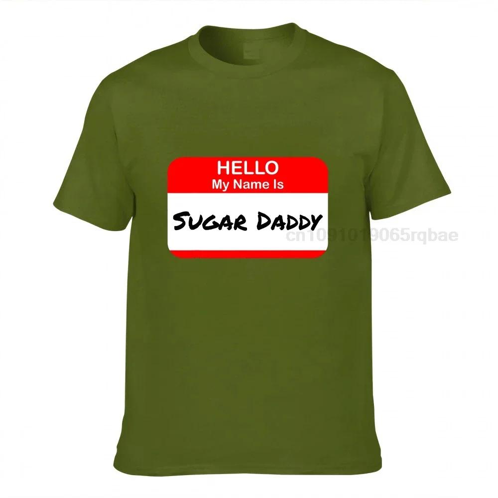 Hello My Name Is Sugar Daddy Pickup Charm Funny Tshirt High Quality Casual Tshirts Cotton Unisext Tops Tees Normal