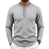 Men S Vintage Loose Fit Long Sleeve Henley T Shirt
