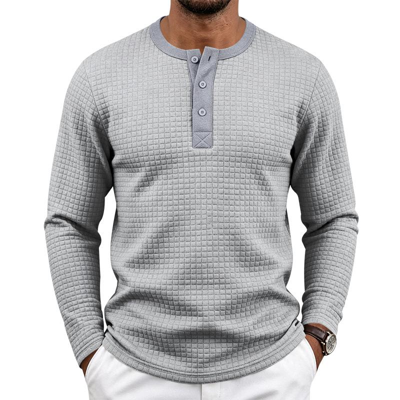Men S Vintage Loose Fit Long Sleeve Henley T Shirt