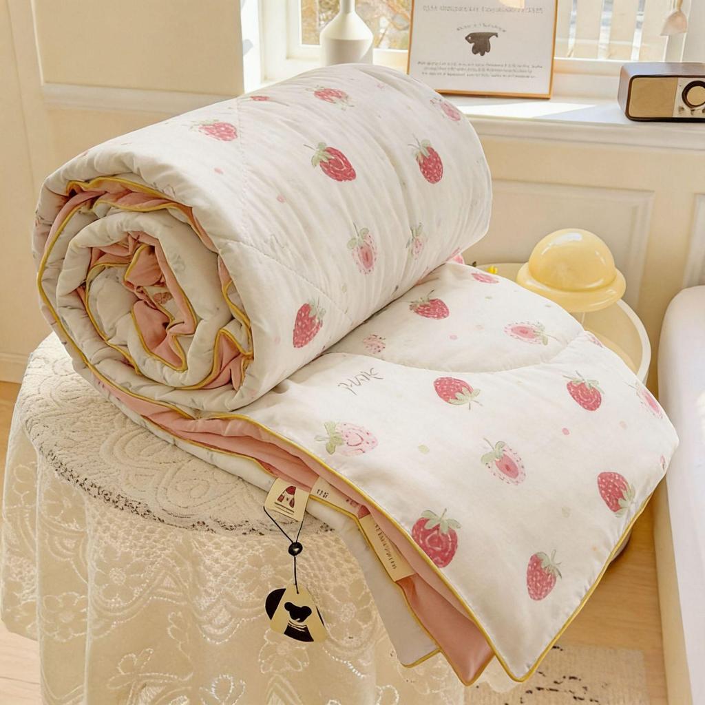 Class A Maternal & Infant Double Layer Summer Gauze Quilt - Cool, Gift Boxed, Air Conditioning Blanket, Dormitory Thin Blanket, 8