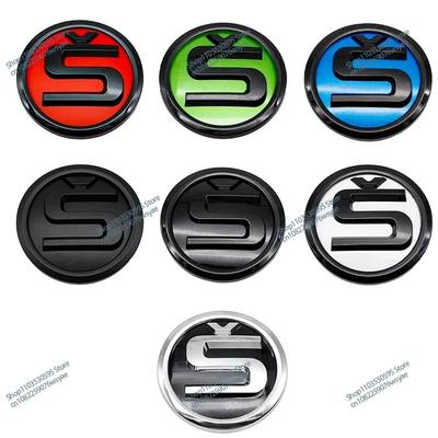 80/90/100mm Calandre Avant de Voiture Emblème Coffre Arrière Accessoires Autocollant de Décoration Pour Skoda Fabia Kamiq Karoq Kodiaq Octavia Rapid