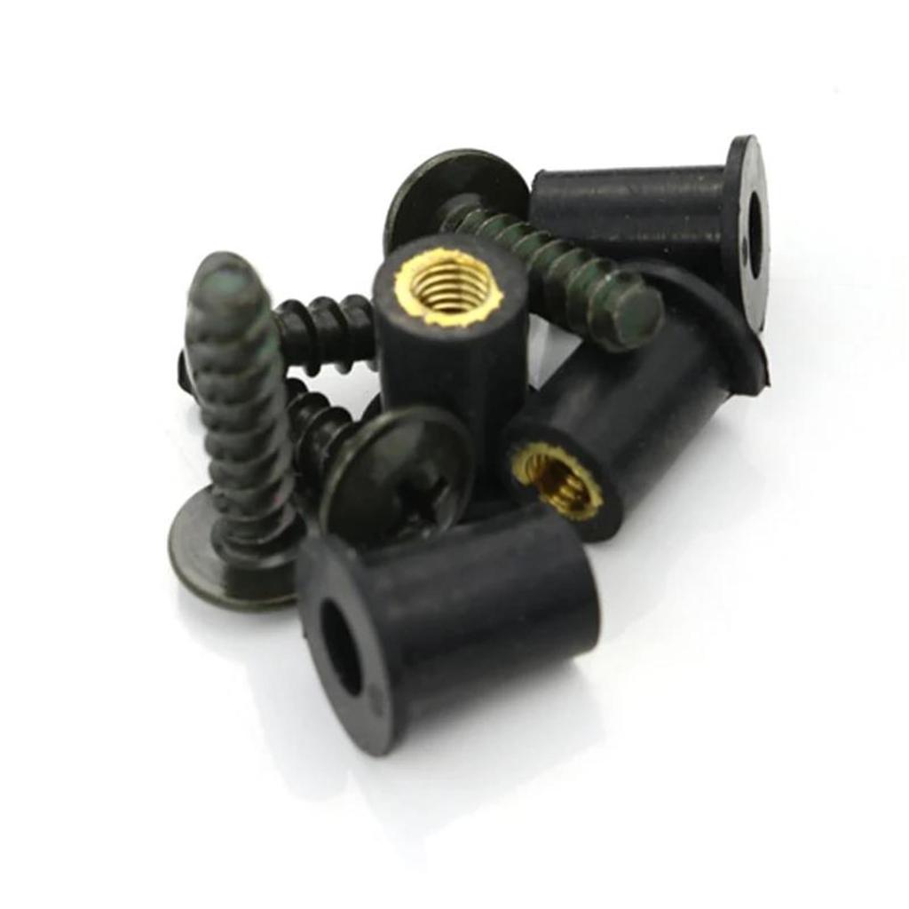 Fits Versis-X 250 Motorcycle Bolts & Screws Fairing Bolt Kit Bodywork Screw Windscreen Nut Parts Fairing Nut (Black)