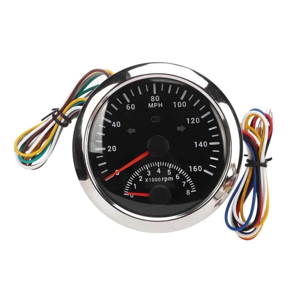 GPS Speedometer With Tachometer 8000RPM  9 To 32V IP67 Waterproof 0 To 160MPH Red Backlight Accurate for Boat ATV