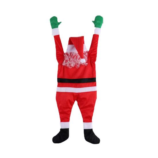 Vánoční závěsná dekorace Santa Clause Velký lezoucí Santa Claus Vánoční závěsná ozdoba pro venkovní okap, okno, zeď, balkonová dekorace