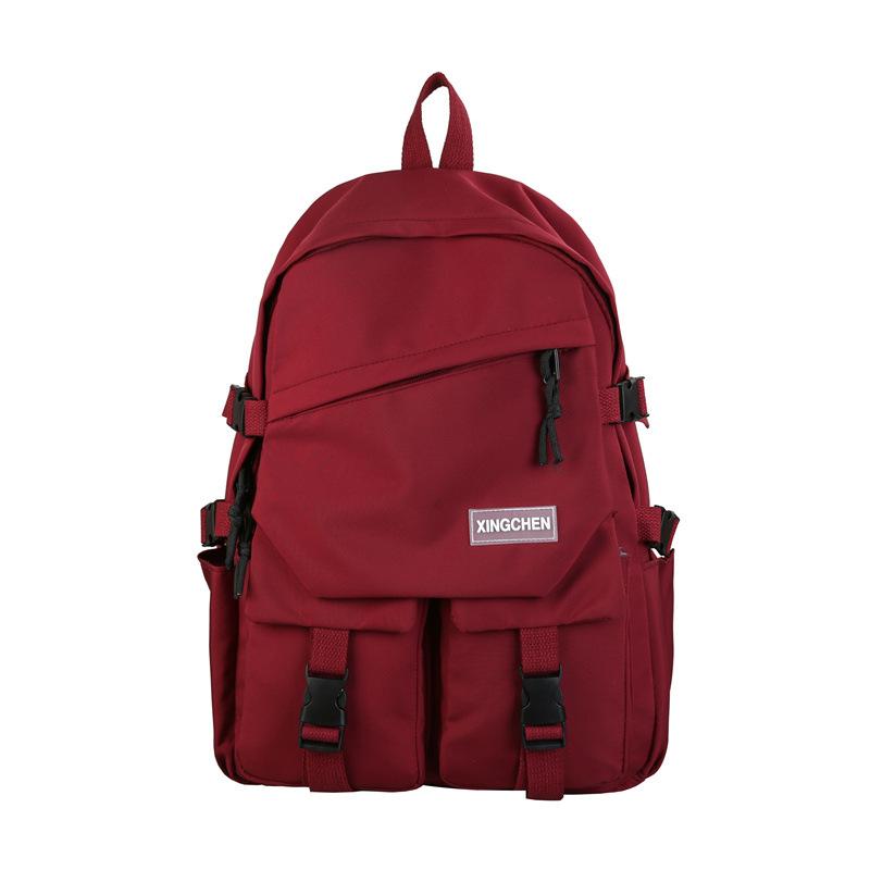 Schoolbag Schoolbag Male Korean Version College Student High School Student Large Capacity Junior High School Student Trend Backpack Female Ins 