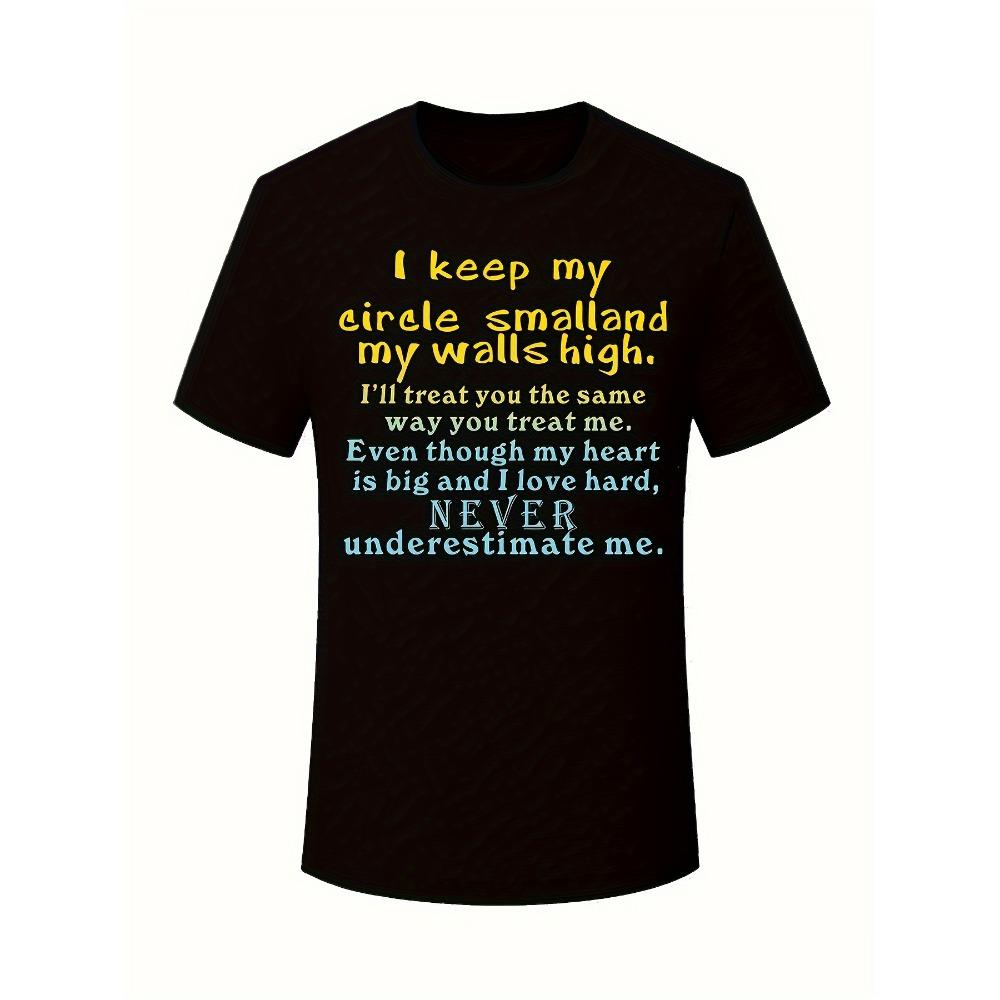 

Women Cotton Short Sleeves T-shirts I Keep My Circle Small Women s Tee Sassy Empowerment Graphic S