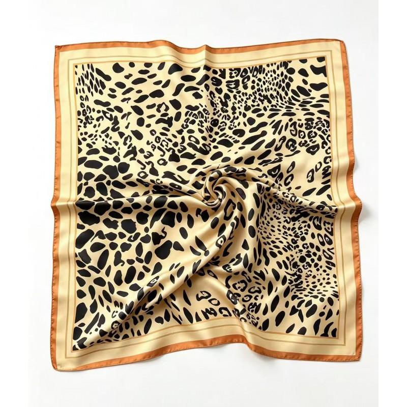 70x70cm Lightweight Cotton Silk Square Scarf With Boho Floral Print Breathable Neck Wrap Women
