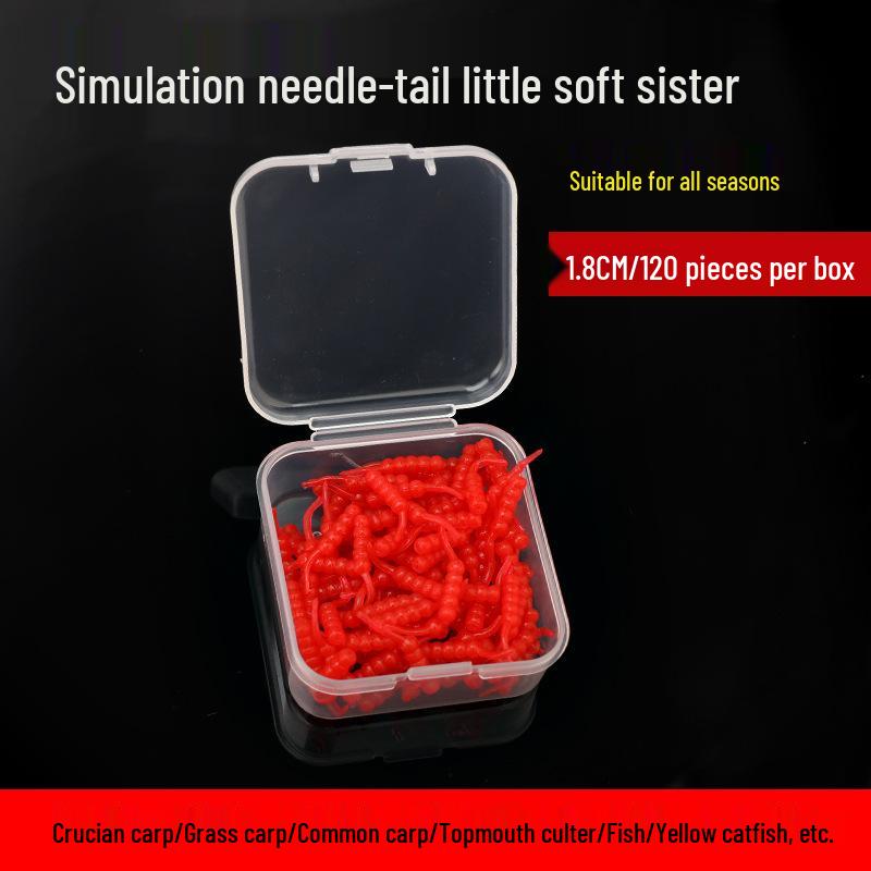 Soft Imitation Maggot Lure: Needle Tail Micro Bait for Fishing