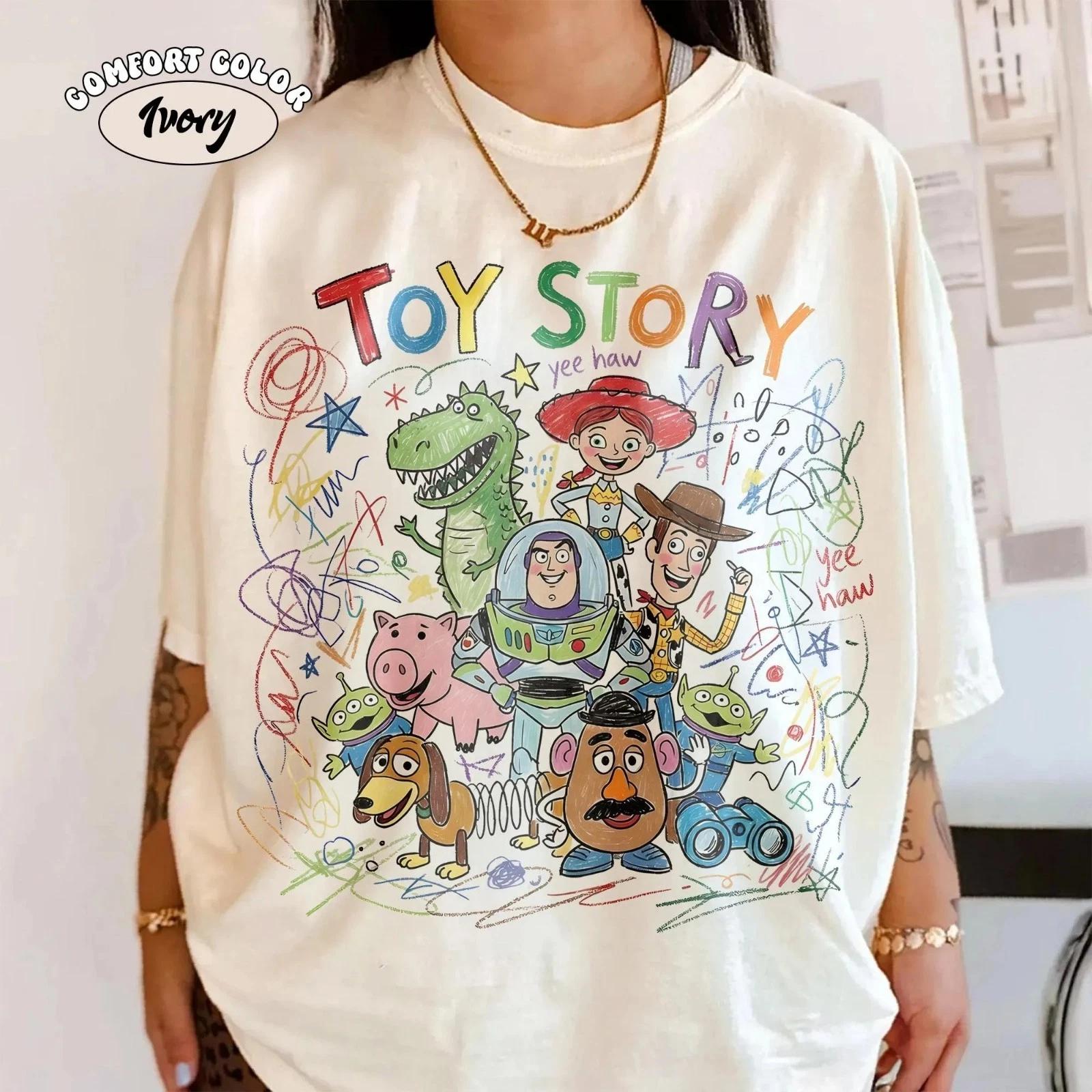 

Retro Toy Story 1995 T-Shirt Woody Buzz Disney World Family Trip 2026 Gift for Fan 2XL