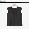 ZANZEA Women Summer Casual Solid Color Loose Sleeveless Tank Tops