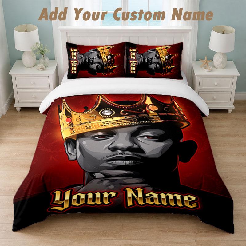 Bedding Set 1 Duvet Cover 2 Pillowcases Kendrick Lamar Print Soft Bed Linen Bedroom Decor
