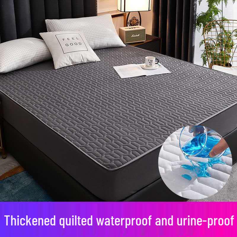 Breathable Quilted Mattress Protector for All Seasons - Children's Urine Pad & Simmons Cover, Solid Color