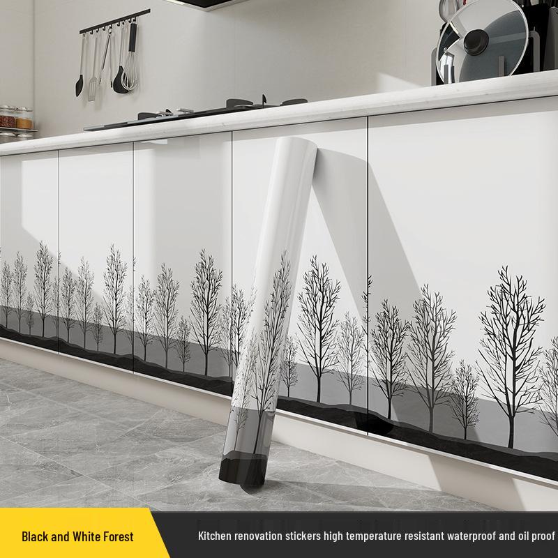 Oil-Proof & Waterproof Kitchen Wall Stickers: Anti-Mold, High-Temperature Resistant Stove Wallpaper for Tiles