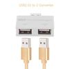 Newest USB 2.0 Male to Twin Female Charger Dual 2 Port USB DC 5V Charging Splitter Hub Adapter Converter Connector