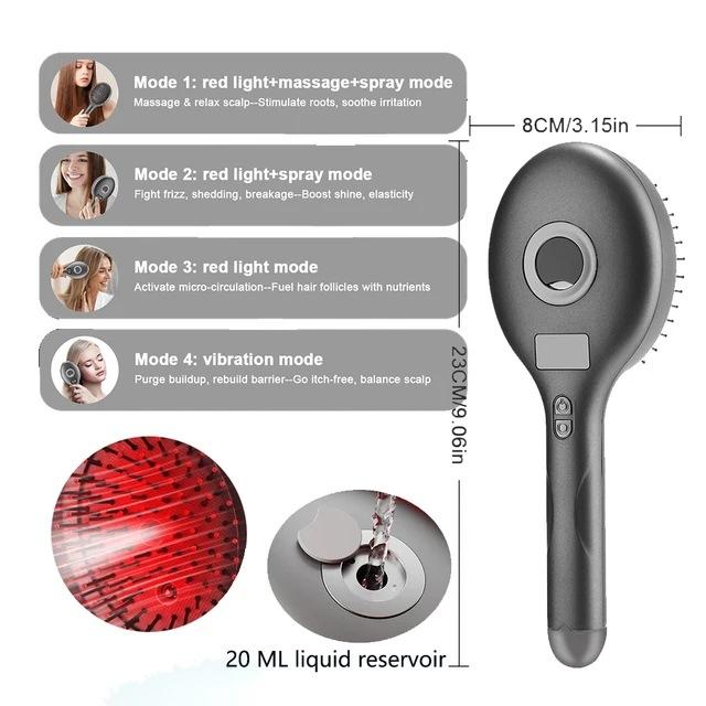 

1PC Hair Care Massage Comb EMS Microcurrent Head Massager 660 Infrared Infrared Anti-Hair Loss Hair Brush Scalp