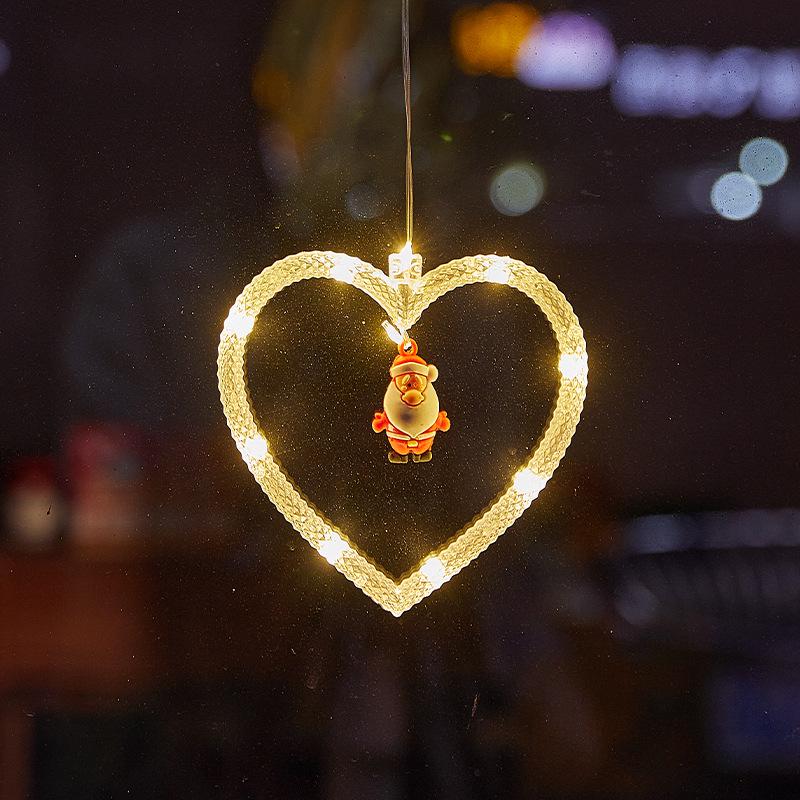 Christmas Suction Cup String Lights for Holiday Window Displays Warm White